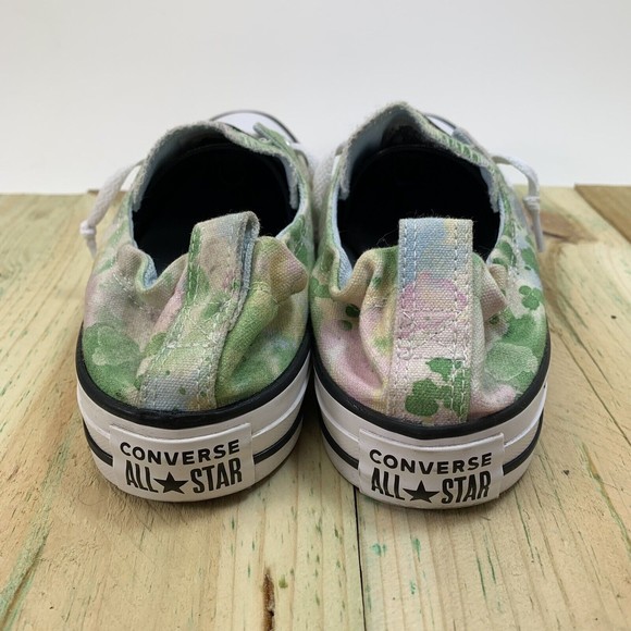 Converse Shoes Womens 8 Shoreline Egret Green Tie Dye Watercolor Slip On 570911F - Picture 4 of 13
